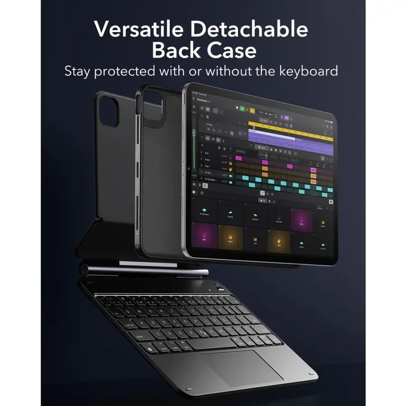 ESR Rebound Magnetic Keyboard Case 360 iPad Air Pro 11 13 2024 12.9 10.9 1st/2th/3th/4th/5th Gen Pelindung Case Casing Keyboard iPad 6