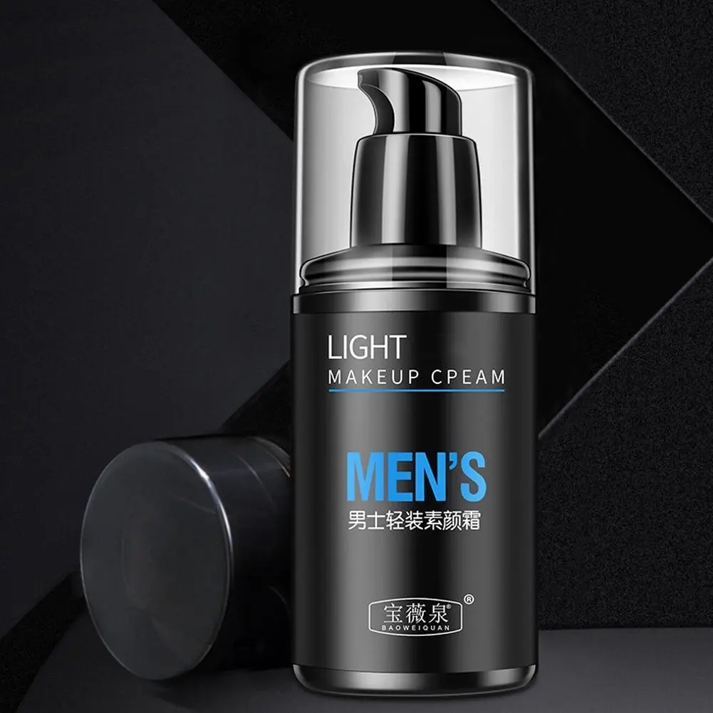 Men's Natural Makeup Cream Concealer Natural Color Lazy Waterproof Sweat-proof BB Acne Mark Moisturizing Isolation Cream Student