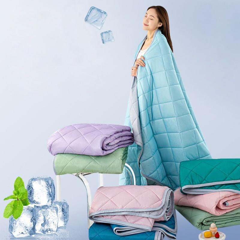High Quality Double Sided Cooling Blanket Skin-Friendly Cold Effect Conditioning Quilt Lightweight Breathable Cooler Quilt Spring Summer 0