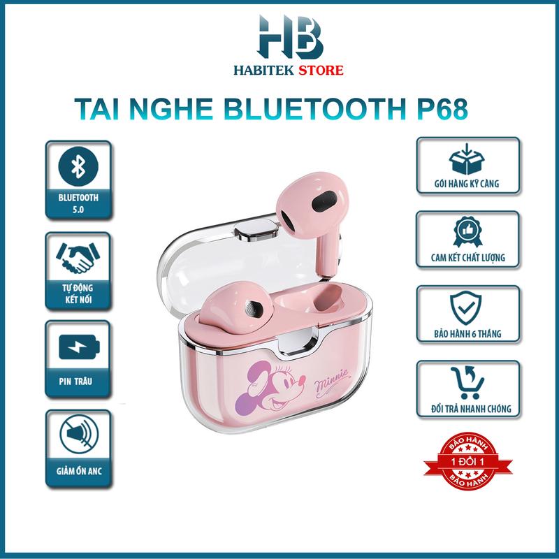 Tai nghe Bluetooth không dây DNey TWS 5.2 chính hãng nút cảm ứng âm thanh HIFI có Mic Đàm ThoạI Nhét Tai Nghe Nhạc Earphone