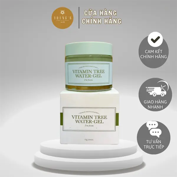 Kem Dưỡng I’m From Vitamin Tree Water Gel Sáng Da, Dưỡng Ẩm , Dịu Da Mềm Mịn, Đều Màu Da, Giảm Mụn, Kiềm Dầu 75g