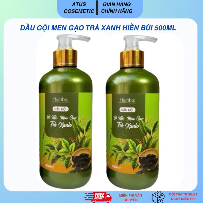 Dầu Gội Hiền Bùi chiết xuất từ Bồ Kết Men Gạo Trà Xanh 500ml Hỗ Trợ Giảm Rụng Tóc Gầu Bết
