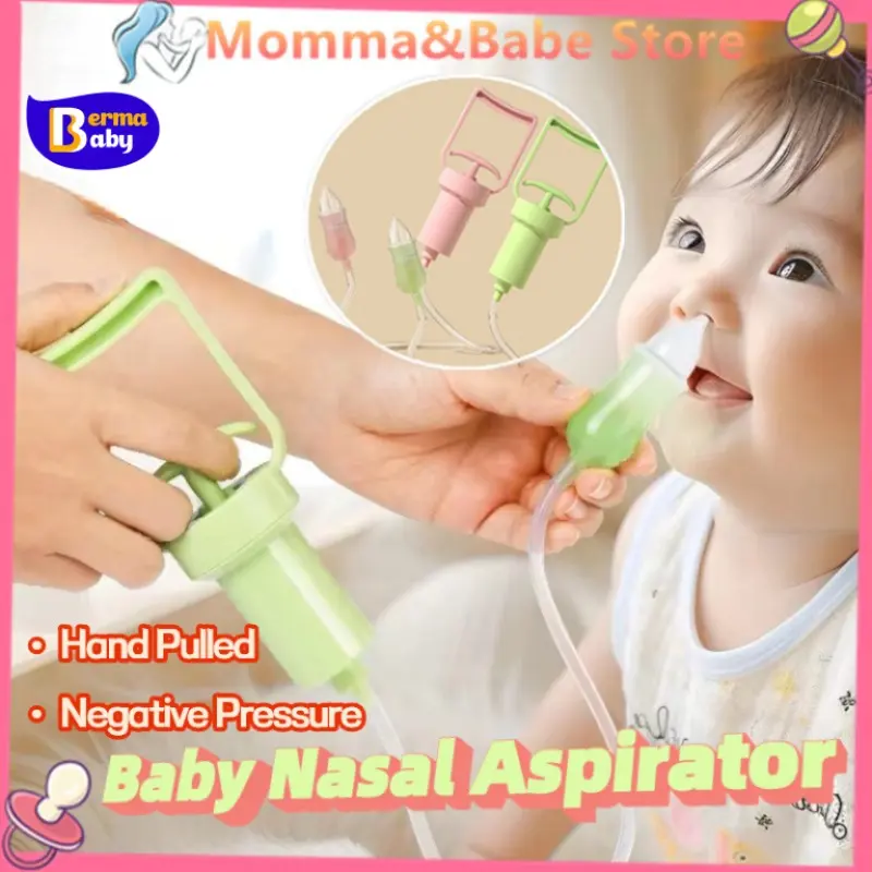 Berma Baby  Nasal Aspirator Portable Hand Pulled Negative Pressure Nose Suction Manual Infant Nose Cleaner