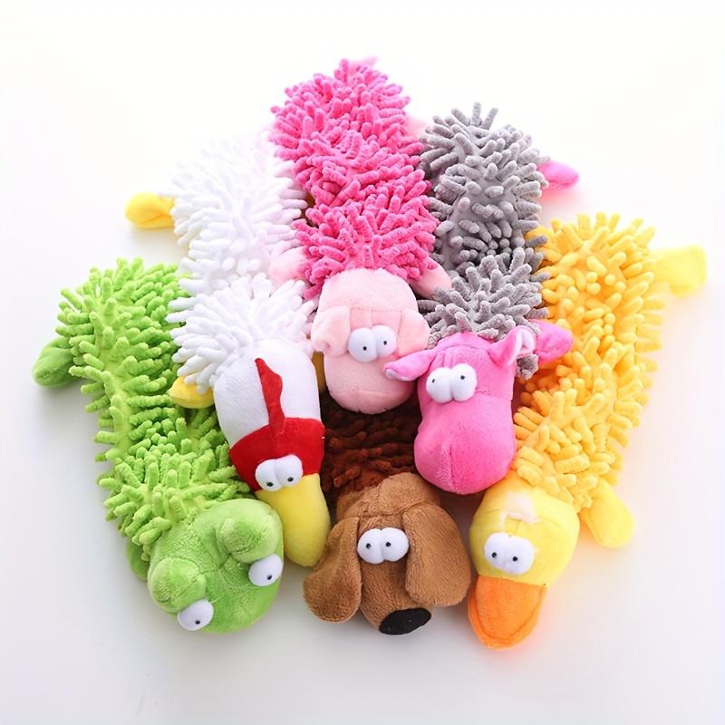 Interactive plush dog toy with squeaking sound for chewing and molar training - the perfect little dog toy for play and dental health 5