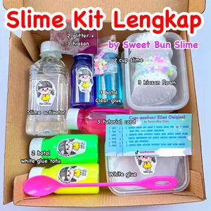 Slime Kit Paket Lengkap by Sweet Bun Slime glossy original slime  kit selim Toys