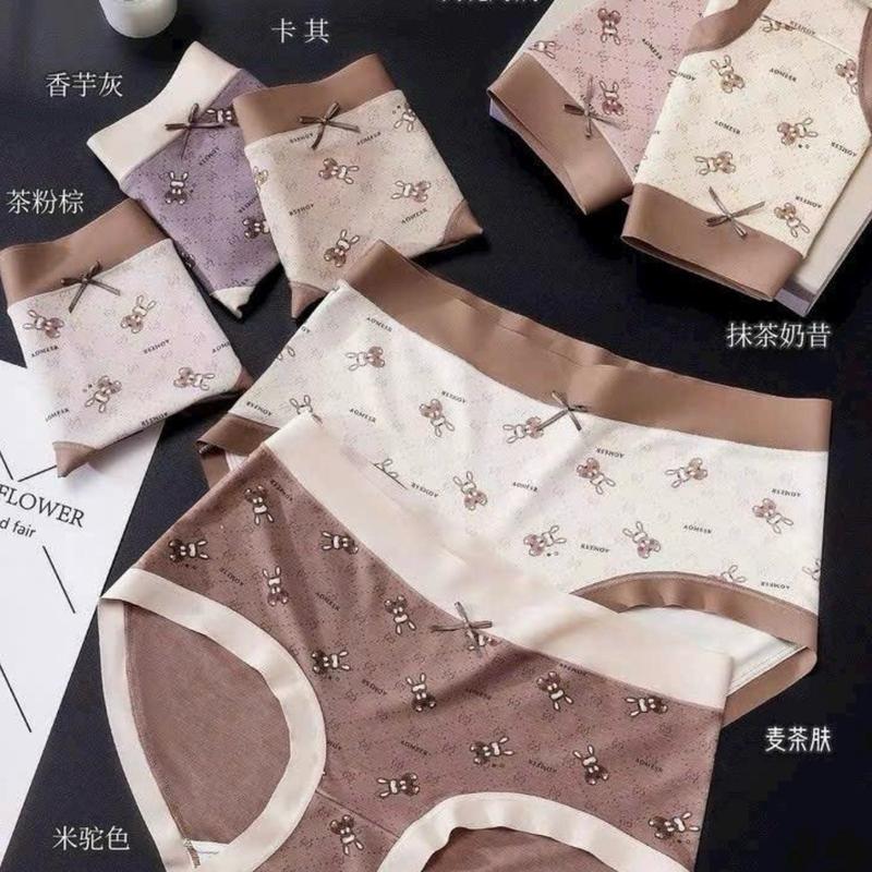 (Fom to 55-68kg) Quần lót nữ cạp cao cotton cao cấp bảng màu đẹp, co giãn êm ái không bai nhão, viền su không lộ viền 6