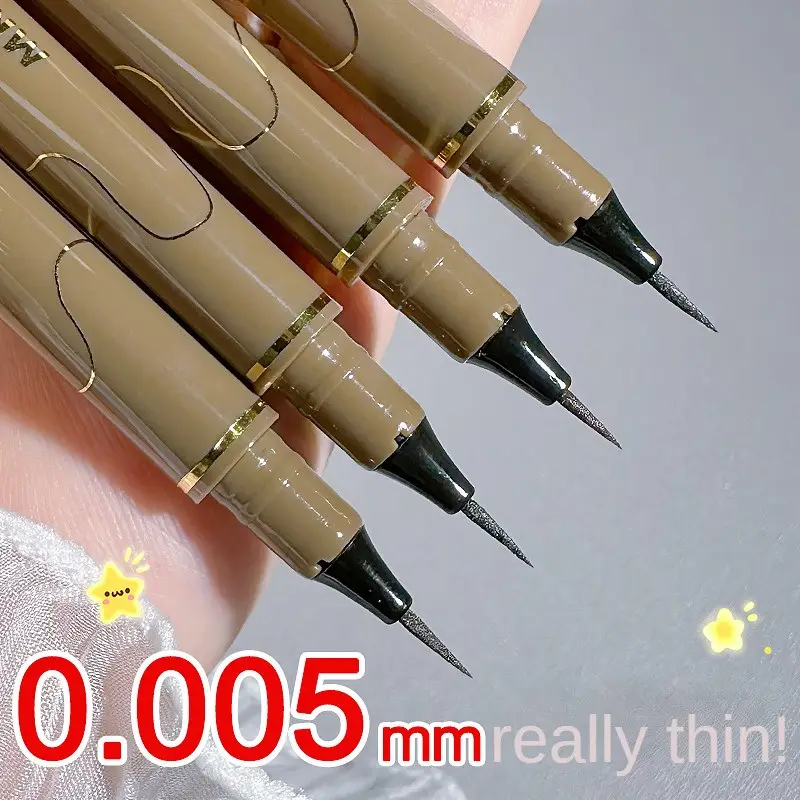 Mkingpretty - Bút Kẻ Mắt, Đầu Bọt Biển Siêu Mịn, Không Thấm Nước, Chống Nhòe, Bền, Tự Động Phục Hồi, Không Chẻ 4 Tùy Chọn Màu Sắc Trang Điểm Mắt Cô Gái 3Pcs/6Pcs