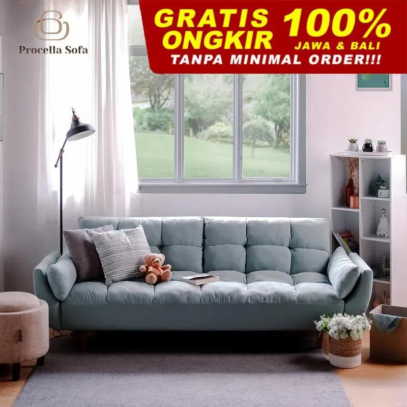 Procella Sofa Bed Cloud / Sofa Tamu / Sofa Bed Minimalis / Sofa Cloud / Kaki Kayu Solid 0