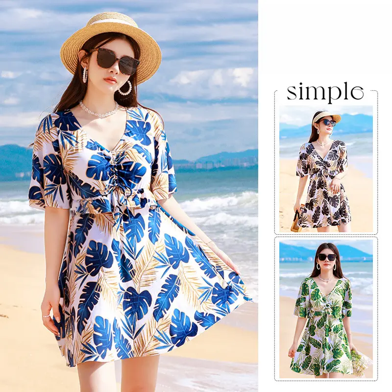 Áo Tắm Cho Nữ, Cỡ Lớn, Che Bụng, Mỏng Vừa Vặn, Phong Cách Váy In Hình Bảo Thủ, Thích Hợp Cho Phụ Nữ Trung Người Già Và Cao Tuổi, Ngoại Cỡ 0
