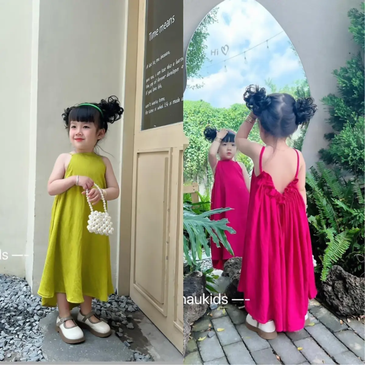 Váy đầm maxi siêu xinh cho bé gái 14 - 30kg H28