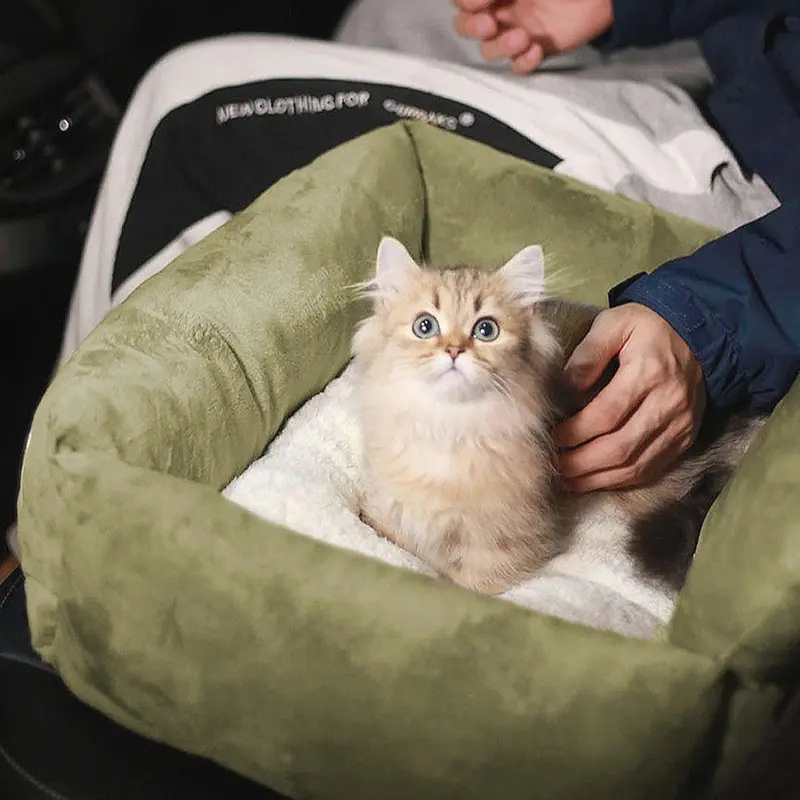 Gift for Pets, Cartoon Design Pet Car Seat, Portable Pet Travel Bed & Pillow for Small Medium Dog & Cat, Pet Supplies,  Boy Cat Accessories 8