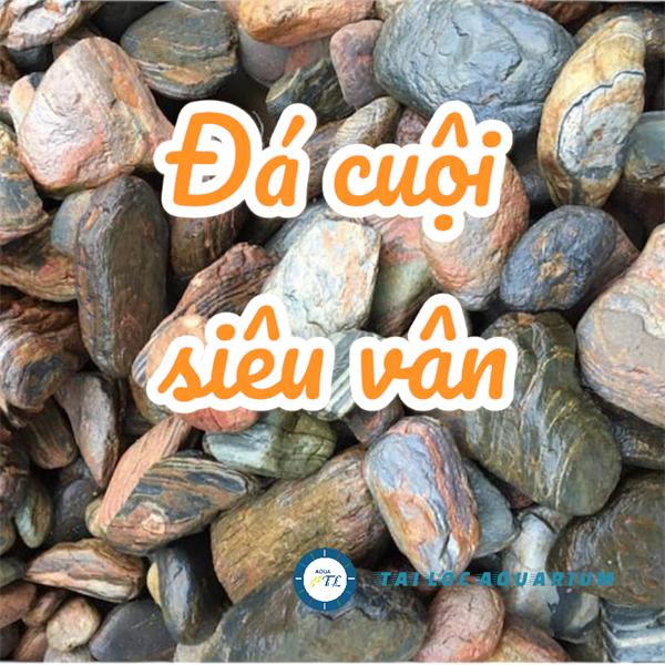 Trang trí bể cá: Đá cuội vân mây cuội siêu vân 1kg làm layout thủy sinh - Kích thước tùy chọn
