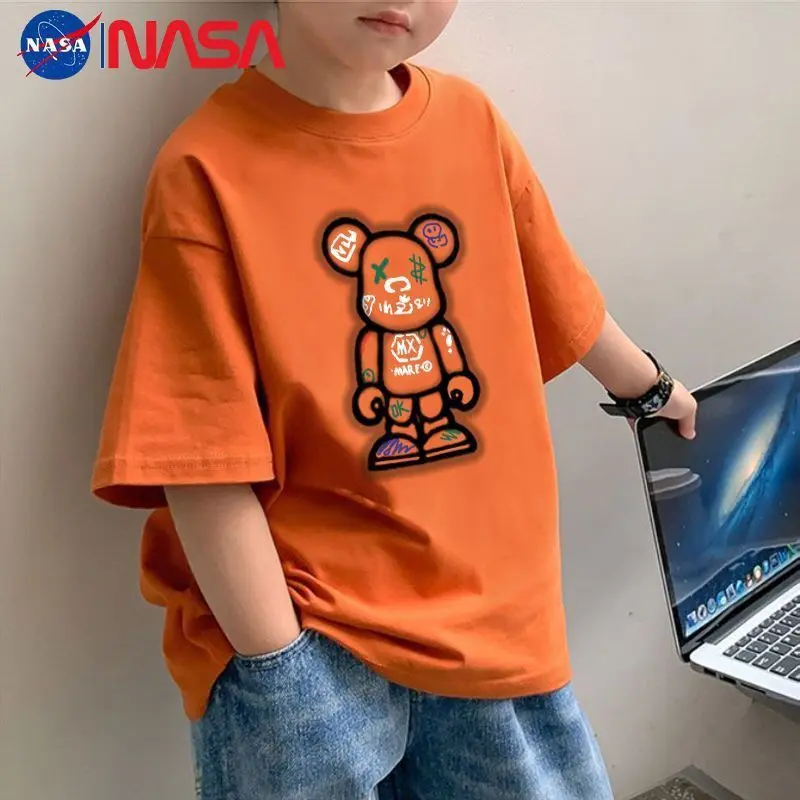Quần Áo Trẻ Em Cotton Nguyên Chất, Áo Thun Ngắn Tay Mùa Hè Cho Bé Trai, Áo Tay Lửng Thường Ngày Đẹp Trai Cho Trẻ Em, Hàng Mới Về Năm 2024