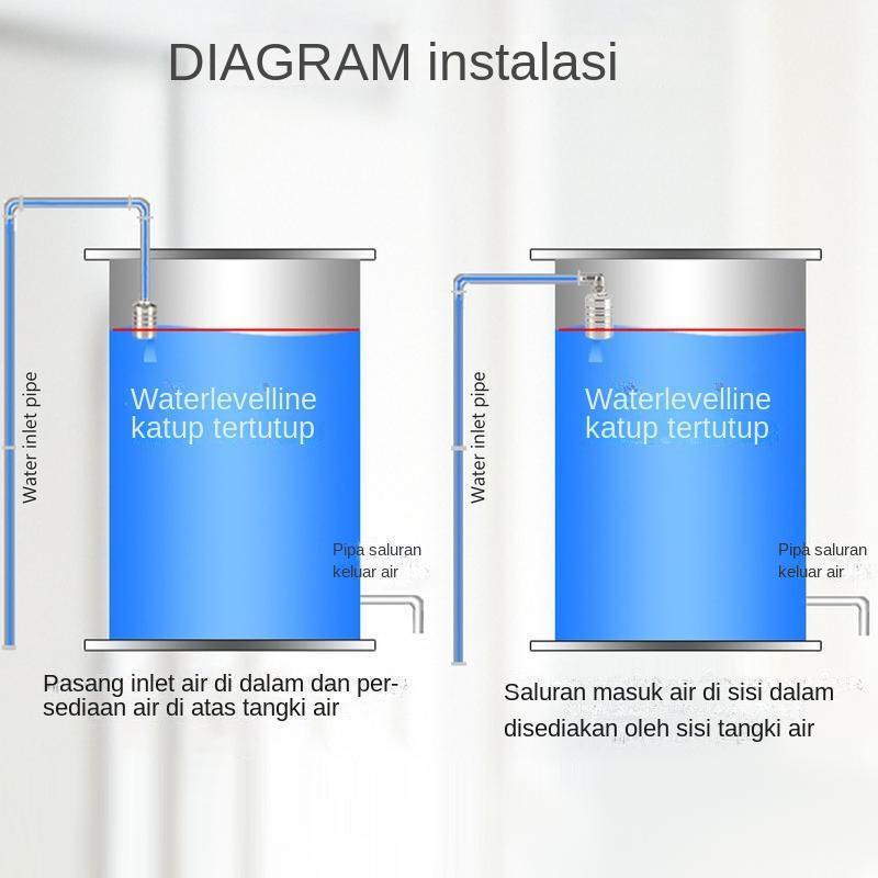 Product Introduction of 2 Hitungan Katup Apung Kontrol Level Air 304 Stainless Steel Katup Bola Apung Mini Sepenuhnya Otomatis Mati Otomatis Tangki Air Katup Pengontrol Level Air Aman Asupan Air Atas/Samping 8