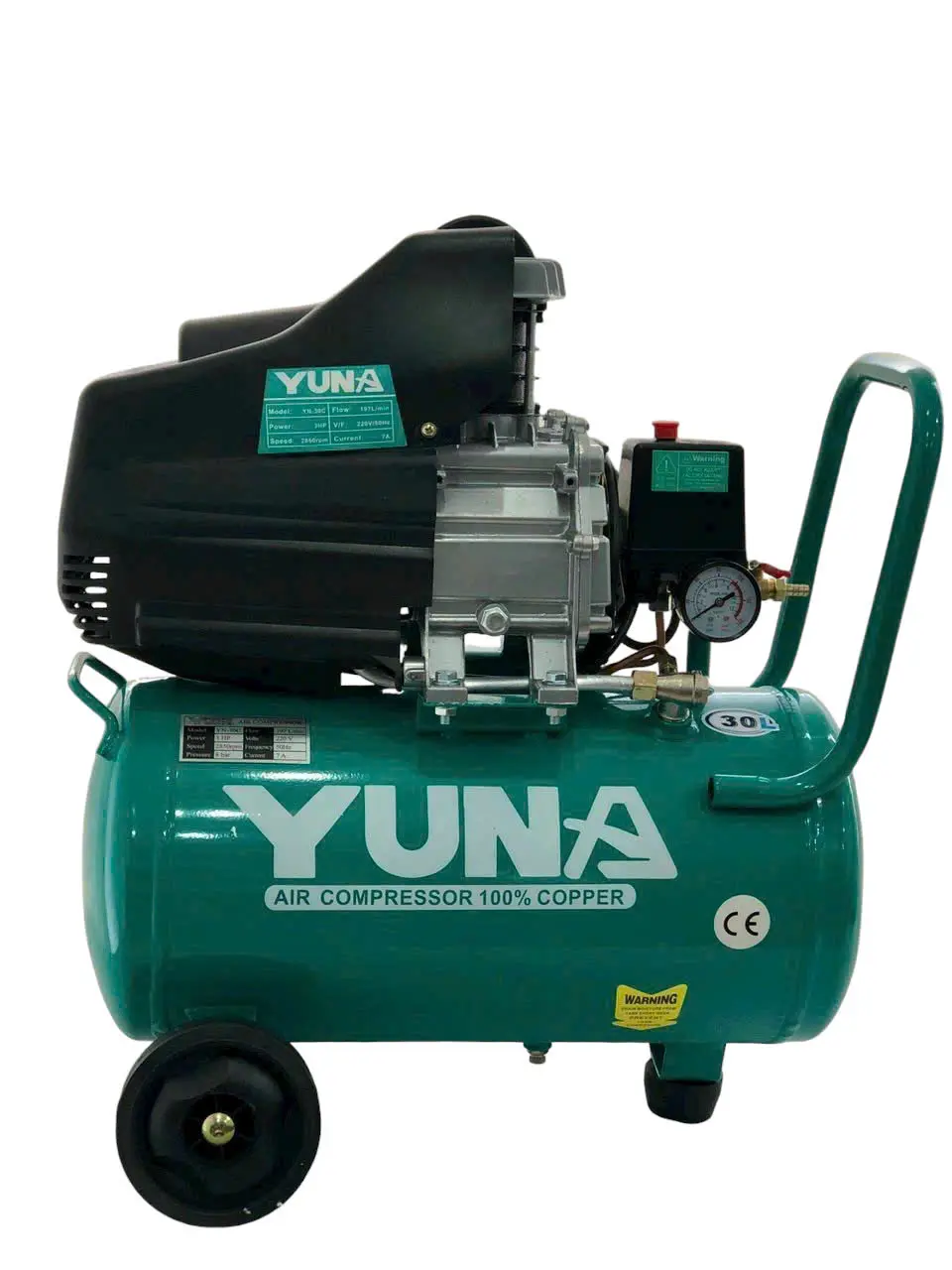 Máy nén khí Panda 30 lít có dầu Nạp hơi nhanh ,1 phút 30S đầy bình .Bảo hành 12 tháng-Tặng kèm 15m dây và cút nối
