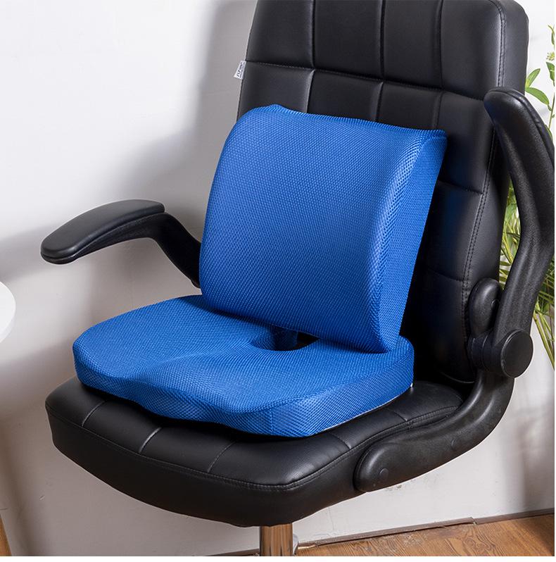 Product Introduction of Memory Foam Seat Cushion Set Backrest Cushion Office Chair Lumbar Support Chair Waist Protector Hip Protector Lumbar Pillow Removable and Washable 22