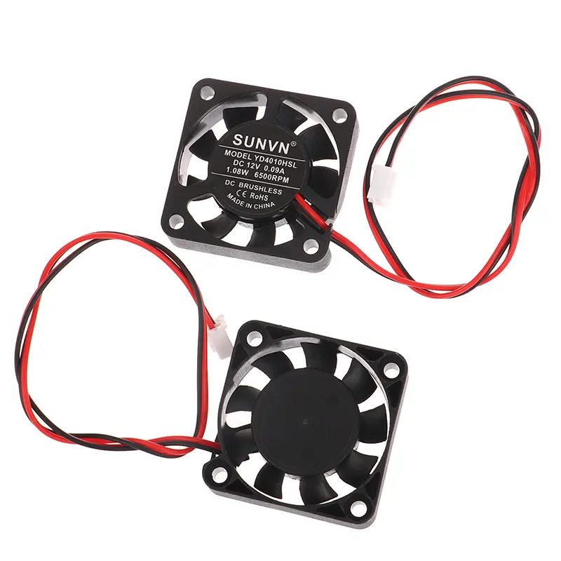 SUNVN-Quạt Tản Nhiệt Không Tiếng Ồn 4010, Sáng Tạo Và Thiết Thực, Chịu Lực Dầu, Làm Mát Không Chổi Than, 2 Chân, 40Mm, DC 5V 12V 24V