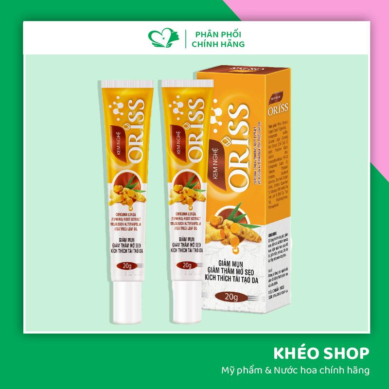 Combo 2 Tuýp Kem Nghệ Oribe Oriss Dưỡng Da Hỗ Trợ Giảm Mụn Giảm Thâm Mờ Sẹo - 20g