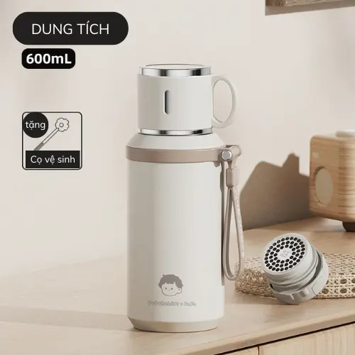 Bình giữ nhiệt có quai xách inox 316 dung tích 600ml giữ nhiệt 10-12 tiếng 1