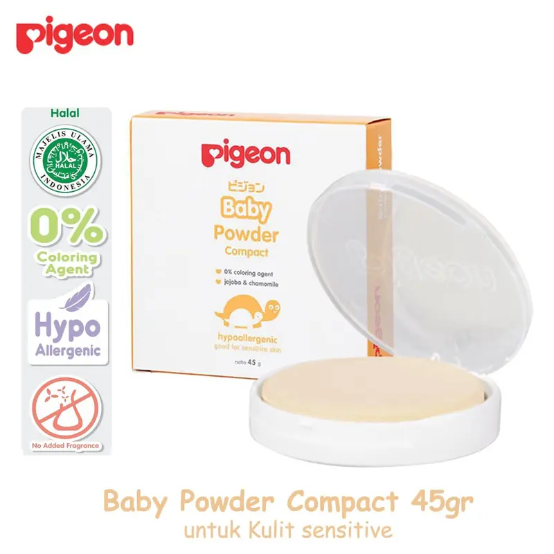 Pigeon Compact Baby Powder 45gr Bedak Padat Bayi Untuk Kulit Sensitif | Compact Refill 2