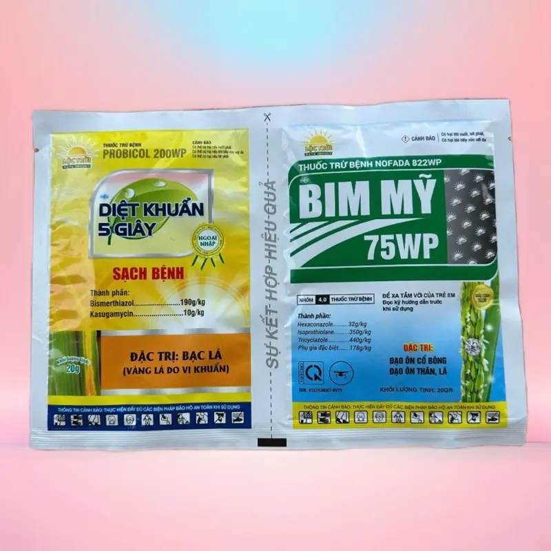 Combo 5 Cặp Gói BIM Mỹ Diệt Khuẩn 5 Giây 20gr Đạo Ôn Cổ Bông, Thân, Lá, Vi Khuẩn Bạc Lá Vàng Lá 2