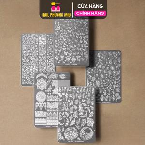 Khuôn In Gấm Bằng Thép Nhiều Hình Mẫu Bướm Hoa, Khuân In Móng Mr Nail Hoạ Tiết Hot Trend Nữ Women chính hãng