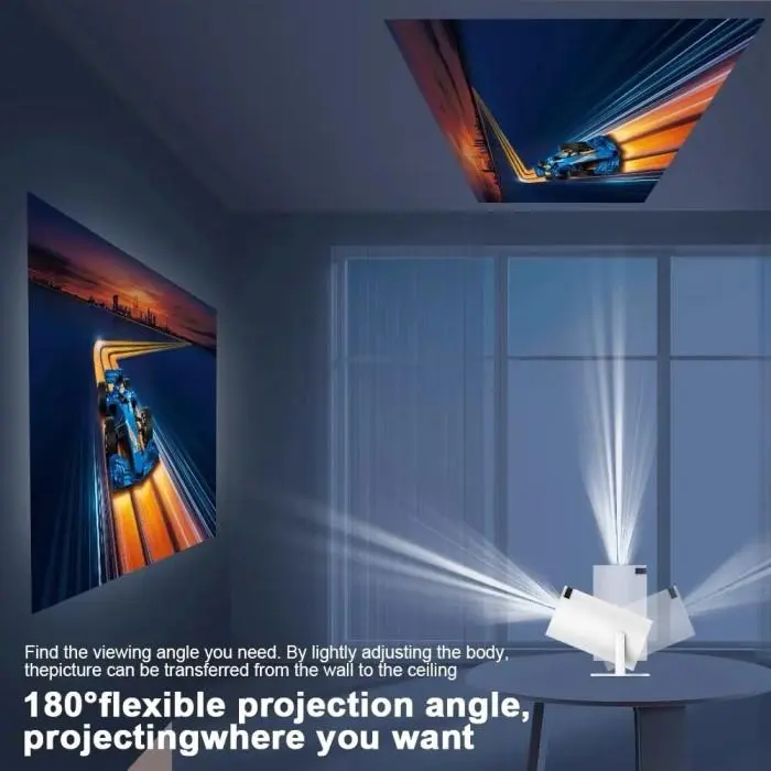 Smart HY300-A RAM 2/16 GB Projector 4K HD Android Dual WIFI 6.0 6000 Lumens Bluetooth 1