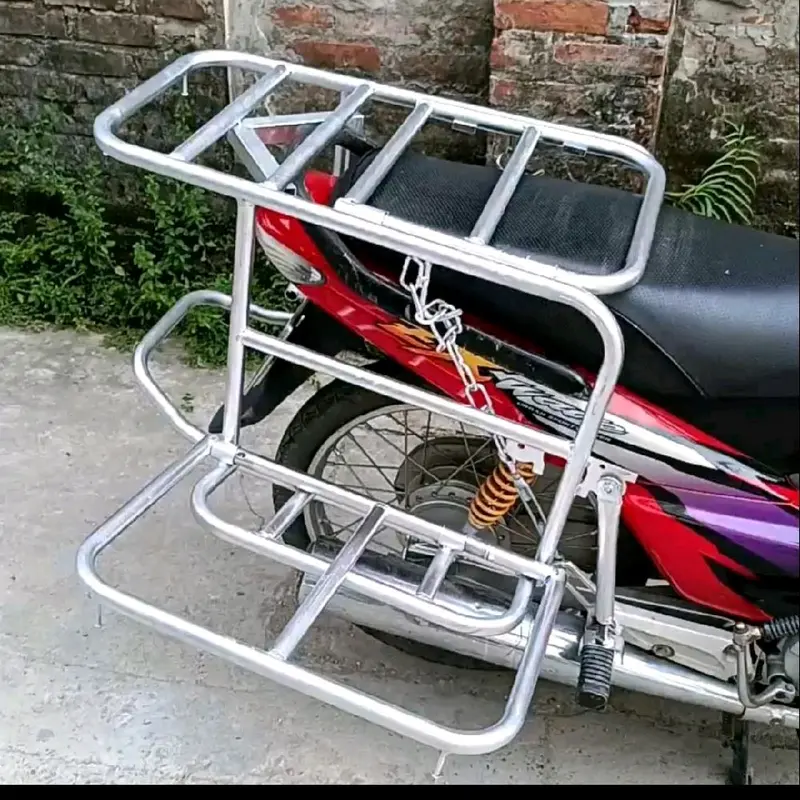 Giá xe chở hàng,Baga 2 cánh chở hàng nặng .cồng kềnh,ống thép phi 21 dày 1ly2.Trọng tải 150kg 8