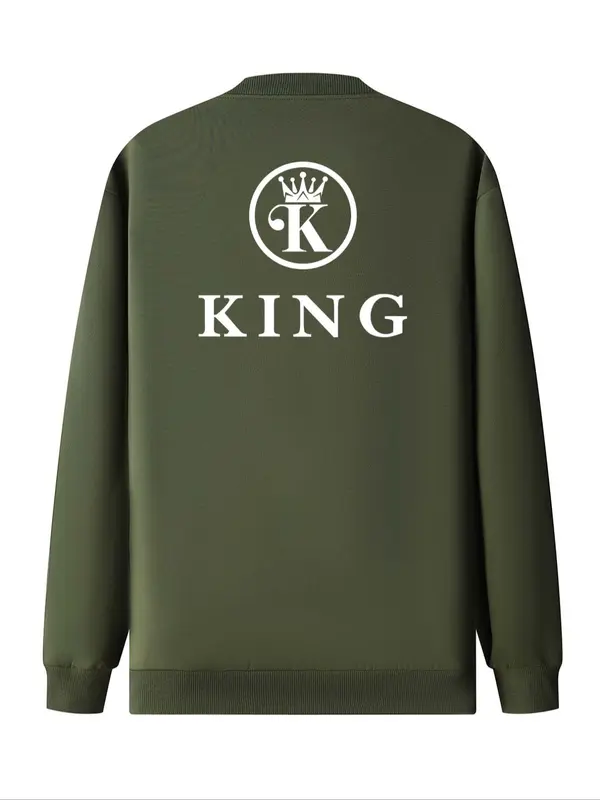 Men's Letter Print Zip Up Baseball Collar Jacket, Regular Fit Casual Long Sleeve Pocket Outerwear for Daily Wear, Fashion Men's Clothes for All Seasons 7