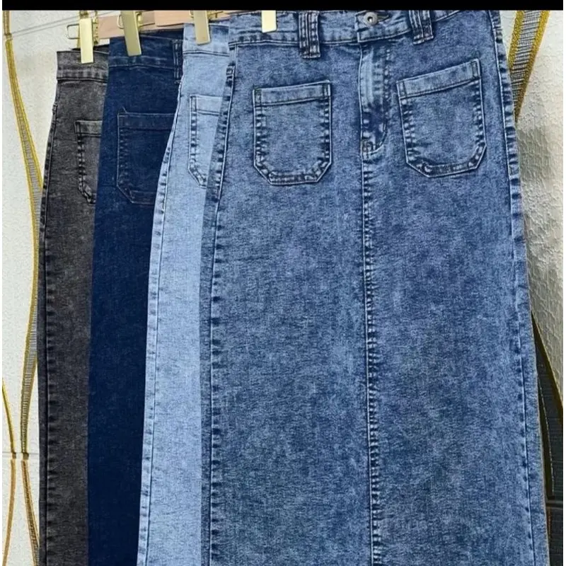 (Ready stock)Ladies high quality skirt jeans acid wash size (24-36)