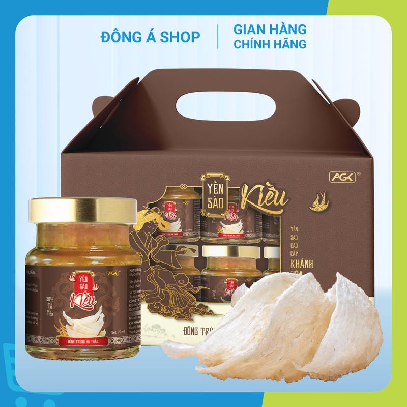  Yến Kiều chưng Đông Trùng Hạ Thảo  hộp 6 hũ  - Yến sào chưng sẵn Khánh Hoà 30% yến phù hợp mọi lứa tuổi 