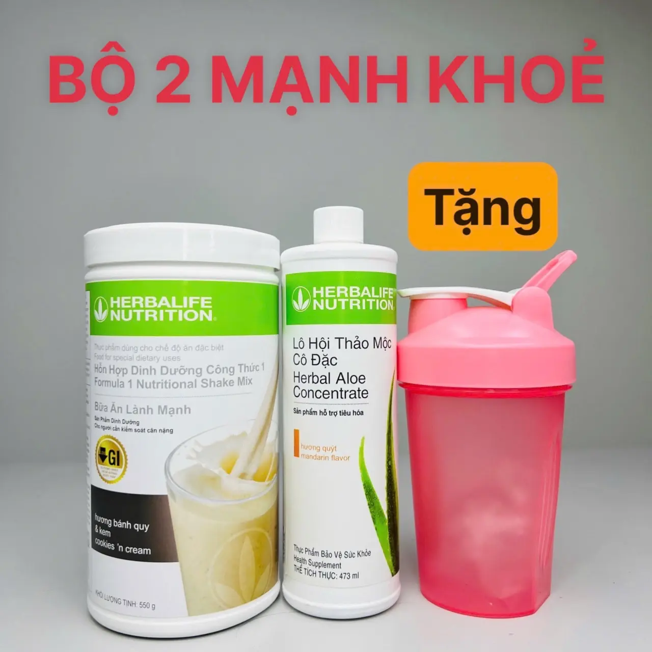 Bộ 2 cơ bản bảo vệ sức khoẻ: F1 + lô hội ( tặng bình lắc )