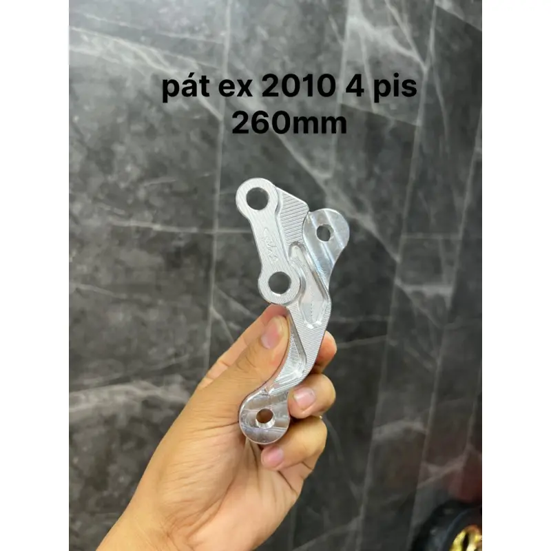 Pát cnc heo 4 piss cho các dòng xe - hiệu GH racing - đen hoặc bạc - phụ kiện thay thế hụ tùng 2