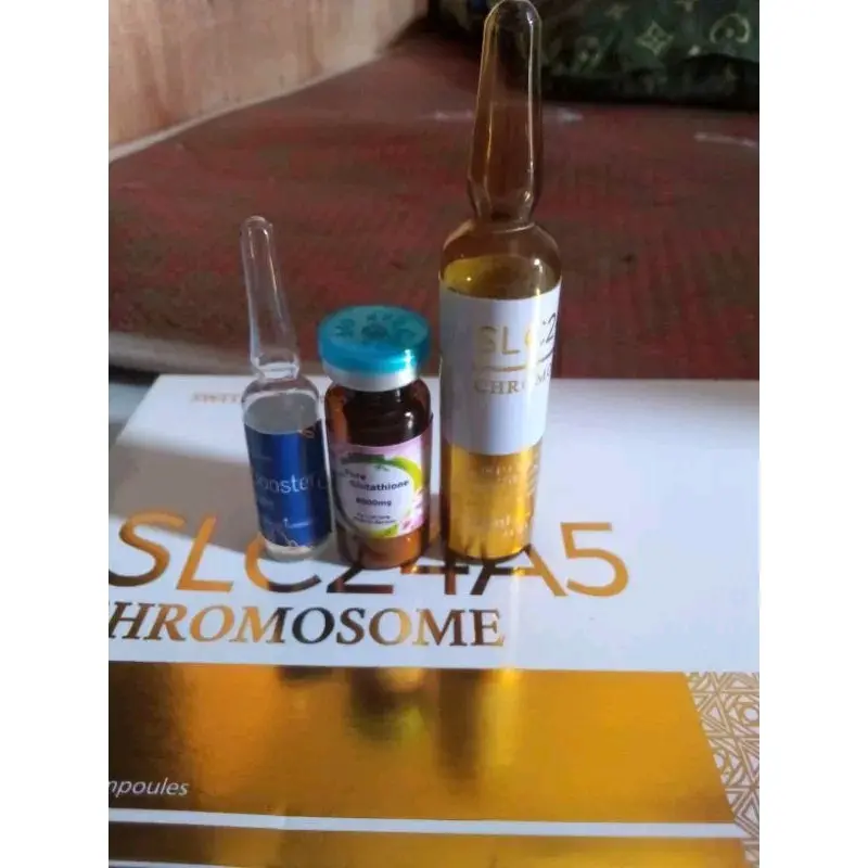 SLC24A5 GOLD 20mli+pure_biru+whitening_booster Wajah Essence Pencerah Hitam Perawatan 1