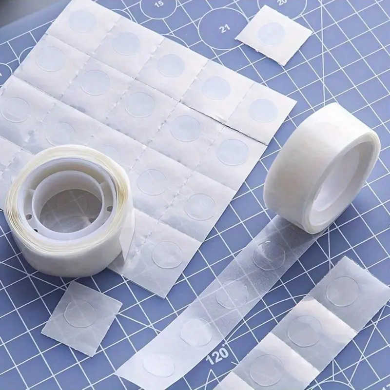 Clear Dot Double Sided Tape, 200pcs/set Double Sided Adhesive Dot Tape, Scrapbooking & Journal Making Tool for DIY Craft 2