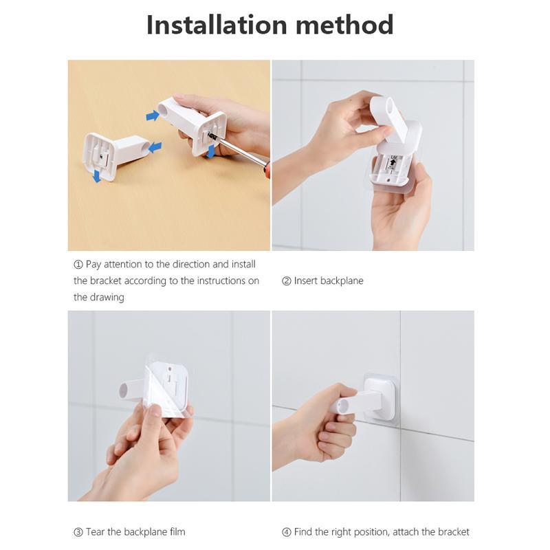 Kitchen Roll Holder, 1 Count Self Adhesive Wall Mounted Tissue Holder, Durable Storage Rack for Kitchen Bathroom, Home Organizer 6