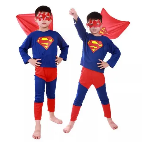 Kids Costume Spiderman Batman Superman Spider man Captain America Halloween Party spiderman Cosplay