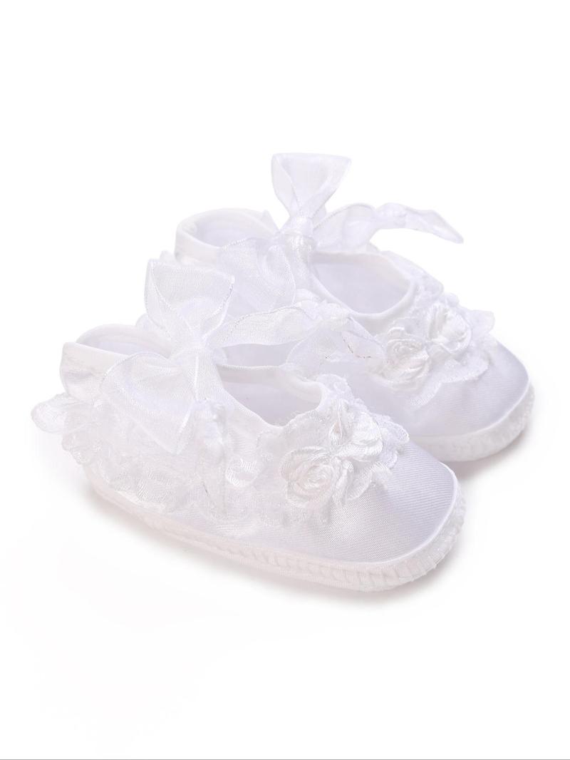 Product Introduction of Baby's Bow Decor Flower & Bowknot & Butterfly & Crown Design Flats, Cute Comfortable Lightweight Shoes, Newborn Infant Toddler Girls Shoes 7