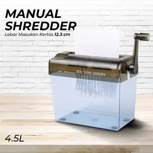 Penghancur Kertas Manual CD Card Hand Paper Shredder 4.5L - WST-123