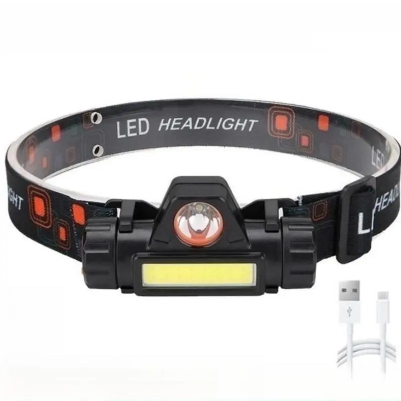 Mini LED Zoom Headlamp, Portable USB Rechargeable Light, Adjustable Headlight For Outdoor Fishing, Flyfishing, Solocamping, picnicaesthetic