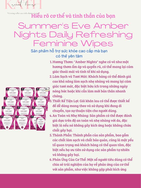 [Kath] Khăn ướt phụ khoa S.u.m.m.e.r's E.v.e [hộp lớn] chính hãng