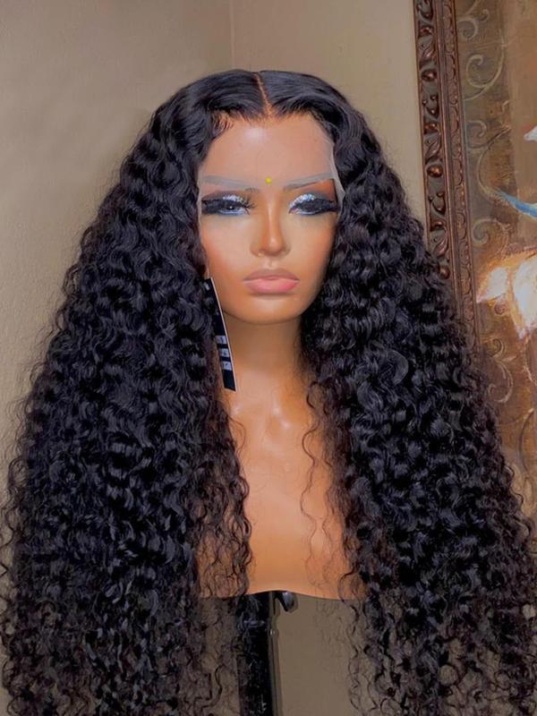 26 Inch Black Long Curly Wigs for Women, Summer Glueless Wigs without Bangs for Cosplay, Anime or Costume Party, Striking Natural Fluffy Hair Wigs for Hairstyle Decor 2