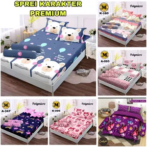 (TERMURAH) Sprei Karakter KATUN PREMIUM Motif Terbaru Uk 180x200/160x200/120x200 Seprei MiripBON1TAA Tidak Luntur