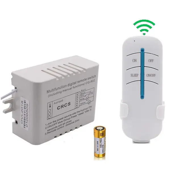 Bộ công tắc điều khiển từ xa bật tắt đèn quạt rf 1 cổng rf 2 cổng rf 4 cổng sóng rf 315 xuyên tường hàng CHÍNH HÃNG độ bền cao