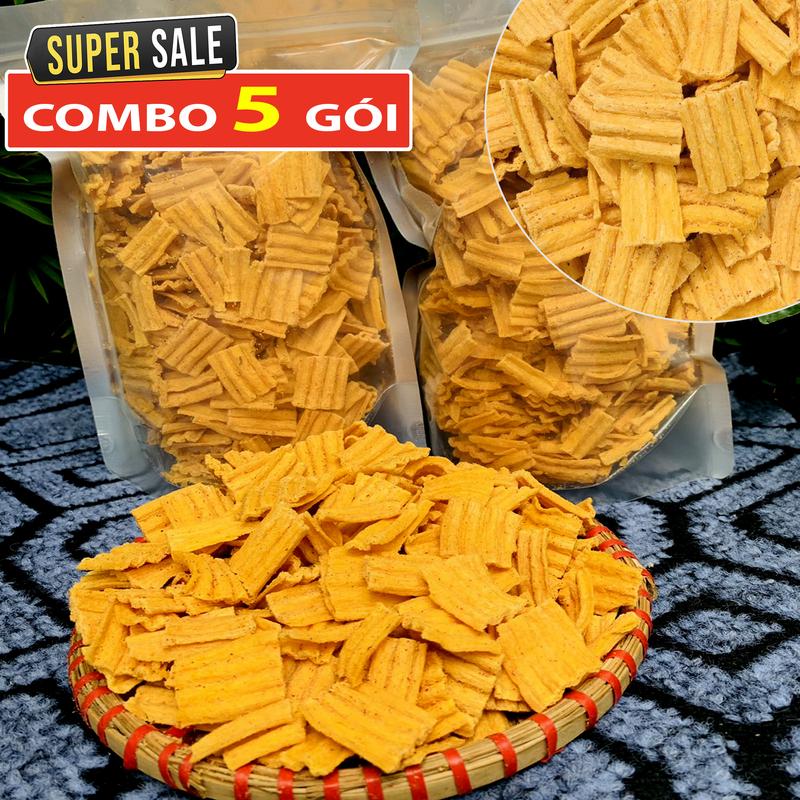 COMBO 5 Gói 1,5 Kg Snack Khoai Tây Vị Mặn - Bim Bim Mái Tôn Mái Ngói Thơm Cay Giòn Khó Cưỡng - SALE Đồ Ăn Vặt Siêu Hấp Dẫn