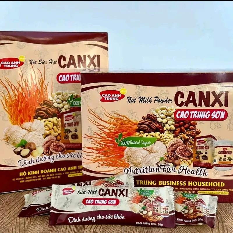 Bột Sữa Hạt CANXI CAO TRUNG SƠN Tặng 1 Ly sứ Chua Đường 3
