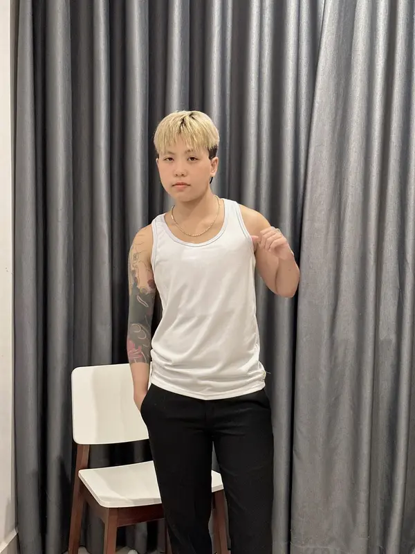 Áo Nịt Ba Lỗ Lót Cài Ngụy Trang - Áo Ba Lỗ Nịt Ngực Tomboy Dáng Dài Thun Trơn Cotton Trắng Đen Nam Cài Hông Thể Thao Gym Bigsize Form Suông Nguyễn Nguyên 1