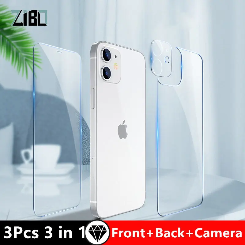 Kính Cường Lực Bảo Vệ Màn Hình, 3 Trong 1, Độ Cứng 9H, Tương Thích Với iPhone 11 / 12 / 13 / 14 Pro Max Và iPhone 14 Plus, Phim Kính Cường Lực Ống Kính HD, Phim Lưng, Chống Trầy Xước, Thích Hợp Cho Màn Hình, Chất Lượng Cao