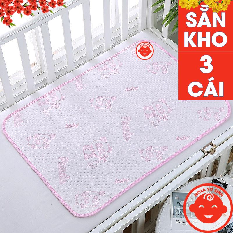  Combo 3 Tấm Lót Chống Thấm Cho Bé Sơ Sinh 4 Lớp Hình Gấu Thay Bỉm Lót Nôi Cũi Giường Chiếu Mềm Mại Thấm Hút Tốt 