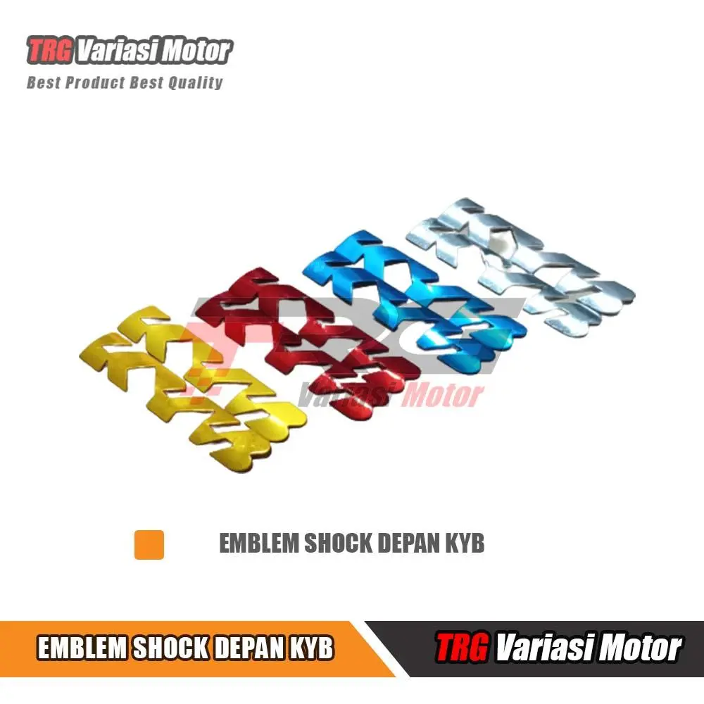 Emblem KYB Shock Depan Timbul TRG Satu Set Kanan dan Kiri 4 Varian Warna Motor Motorcycle